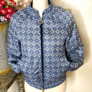 Patrizia Pepe blue and white down jacket